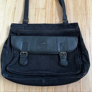 Vintage Picard Shoulder Bag - dark blue leather